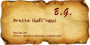 Breita Gyöngyi névjegykártya